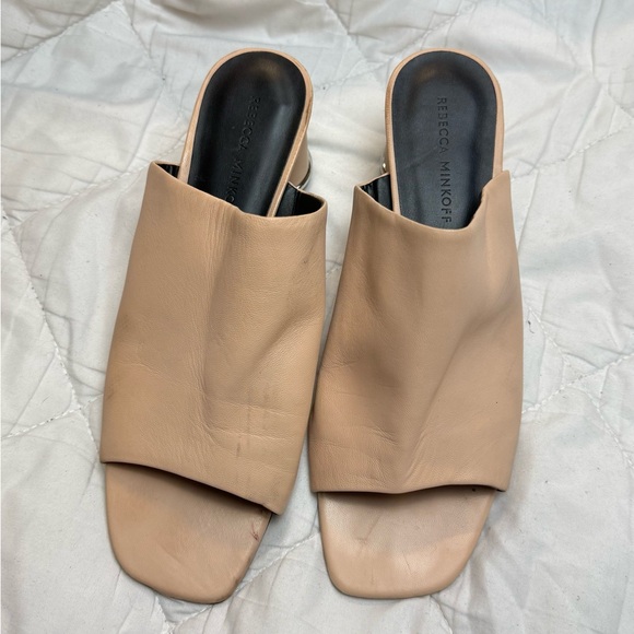 Rebecca Minkoff Women's Tan Leather Mules size 8.5 - Picture 2 of 9